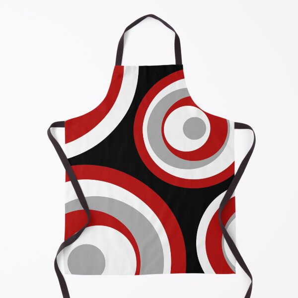 Item preview, Red, white and gray retro style circles designed and sold by BattaAnastasia.