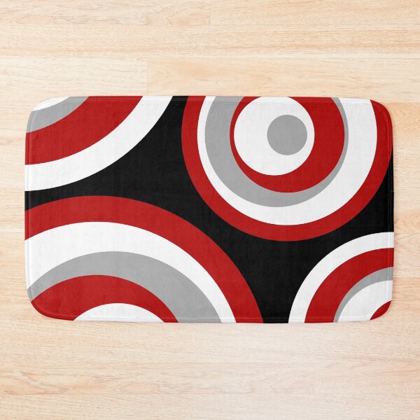 Item preview, Red, white and gray retro style circles designed and sold by BattaAnastasia.