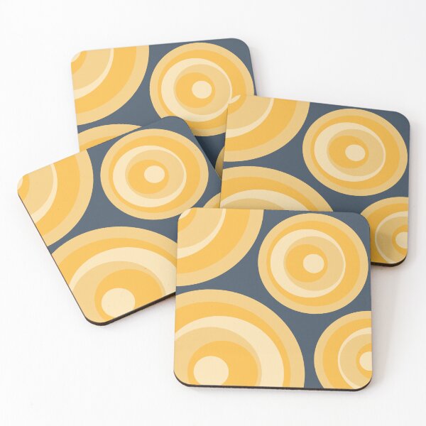 Item preview, Yellow retro style circles designed and sold by BattaAnastasia.