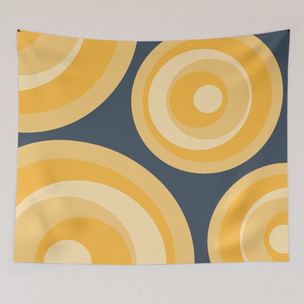 Item preview, Yellow retro style circles designed and sold by BattaAnastasia.