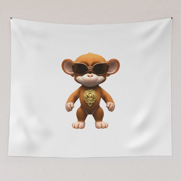 Item preview, Monkey in cartoon style designed and sold by IrinaGuArt.