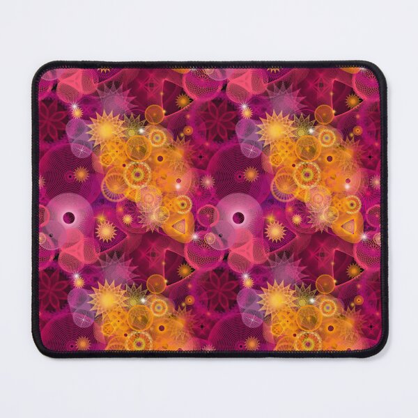 Item preview, Pink and orange: a Patterned Spirograph Collage designed and sold by RachelEDesigns.