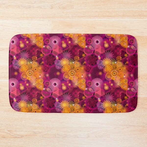 Item preview, Pink and orange: a Patterned Spirograph Collage designed and sold by RachelEDesigns.