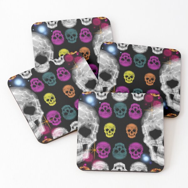 Item preview, Spooky Skulls: a Patterned Spirograph Collage designed and sold by RachelEDesigns.