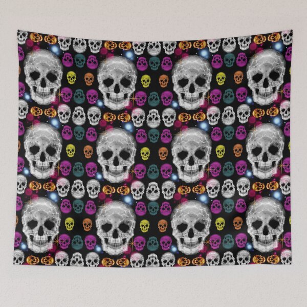 Item preview, Spooky Skulls: a Patterned Spirograph Collage designed and sold by RachelEDesigns.