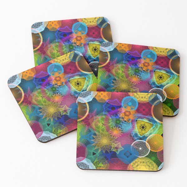 Item preview, Circus Circles: a Patterned Spirograph Collage designed and sold by RachelEDesigns.