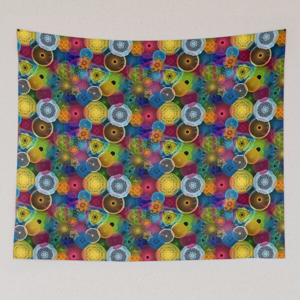 Item preview, Circus Circles: a Patterned Spirograph Collage designed and sold by RachelEDesigns.