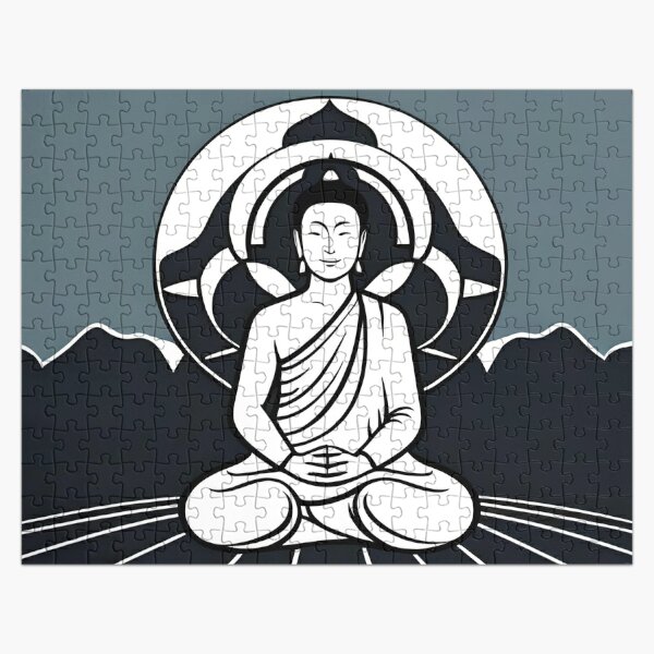  Gautama Buddha Against The Background of The Mantra is Om Jigsaw  Puzzle Jigsaw Puzzle with 1000 Pieces XXL : Toys & Games