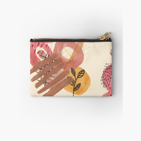 Item preview, pink and amber abstract painting #1 designed and sold by ndcraftycat.