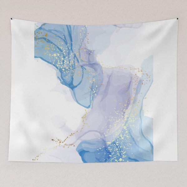 Item preview, Marble blue watercolor pattern, deep sea color design. Creative gold turquoise alcohol ink spalsh. designed and sold by MTShoppingLine.