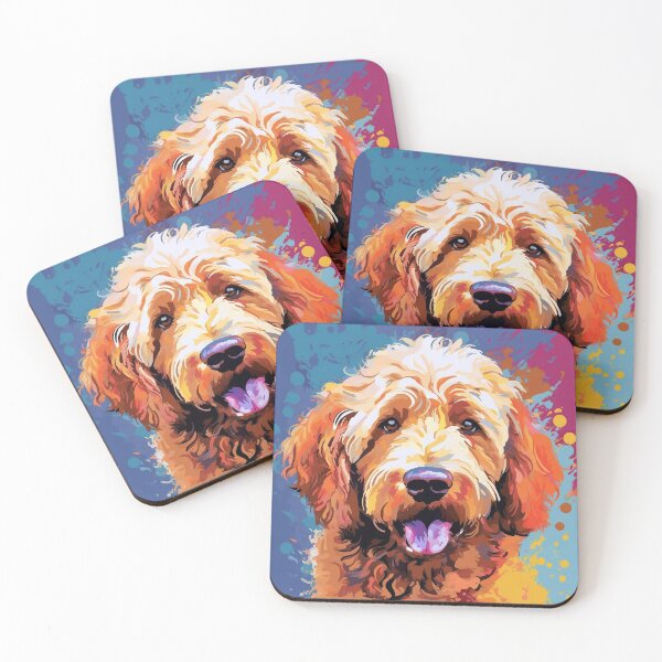 Item preview, Golden doodle pop art designed and sold by hhh-art.