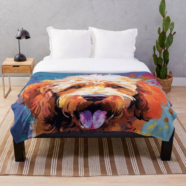 Item preview, Golden doodle pop art designed and sold by hhh-art.
