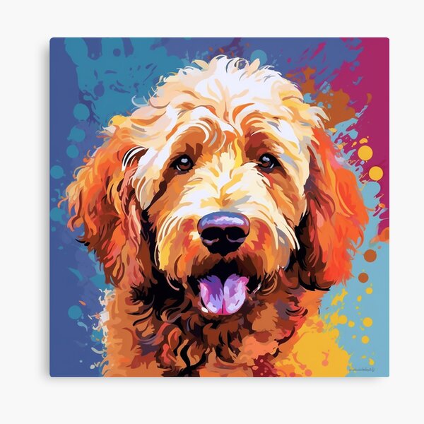 Item preview, Golden doodle pop art designed and sold by hhh-art.