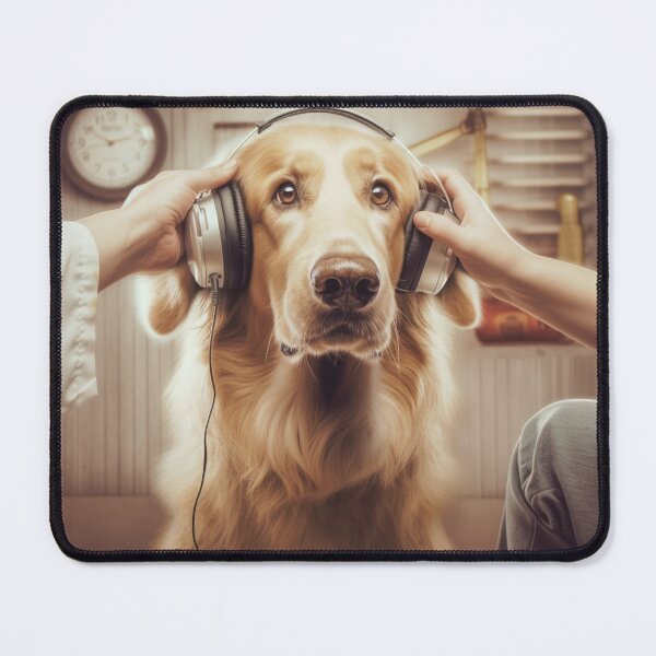 Item preview, Golden Retriever Gets a Hearing Test designed and sold by Hear4theEars.