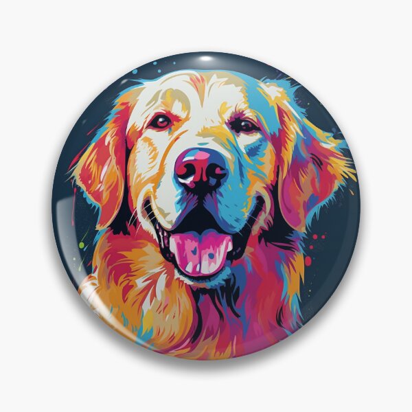 Item preview, Golden retriever pop art designed and sold by hhh-art.
