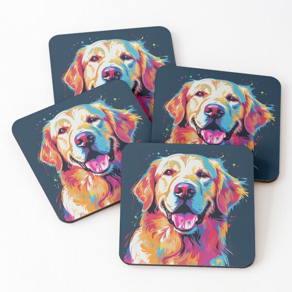 Item preview, Golden retriever pop art designed and sold by hhh-art.