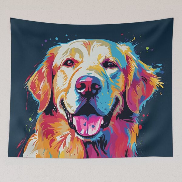 Item preview, Golden retriever pop art designed and sold by hhh-art.