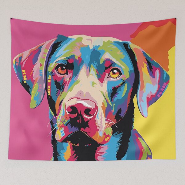 Item preview, Labrador retriever pop art designed and sold by hhh-art.