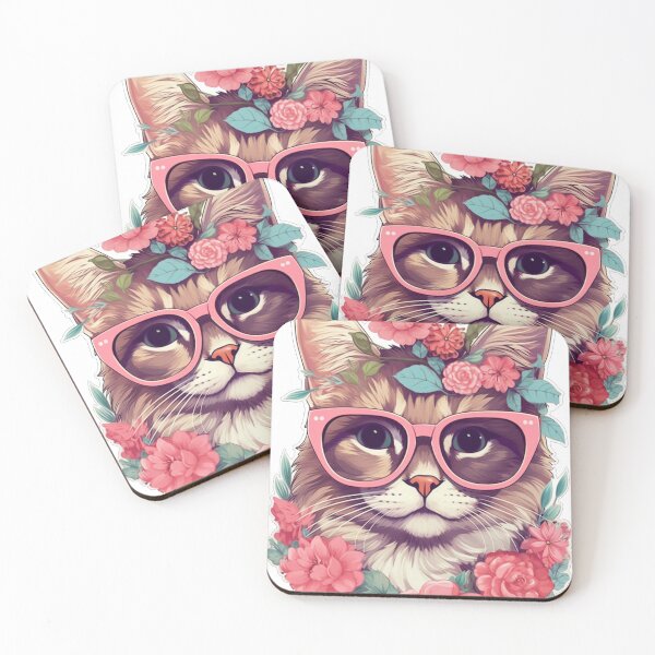 Aperçu de l'œuvre Chat Miaw Miaw et fleurs créée et vendue par Juli M..
