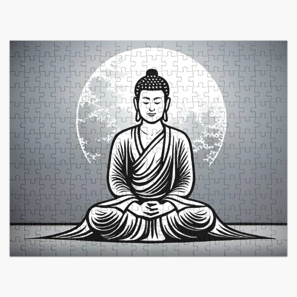 Gautama Buddha Against The Background of The Mantra is Om Jigsaw  Puzzle Jigsaw Puzzle with 1000 Pieces XXL : Toys & Games