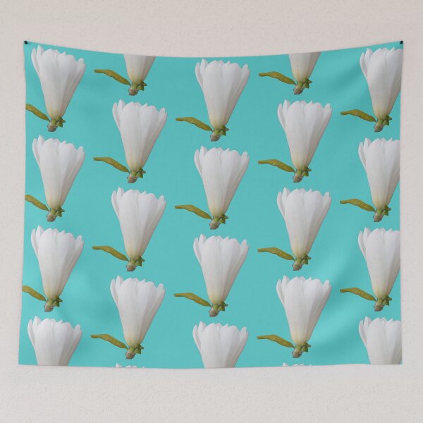 Item preview, Magnolia Blooming - teal background designed and sold by Louise-Mae.