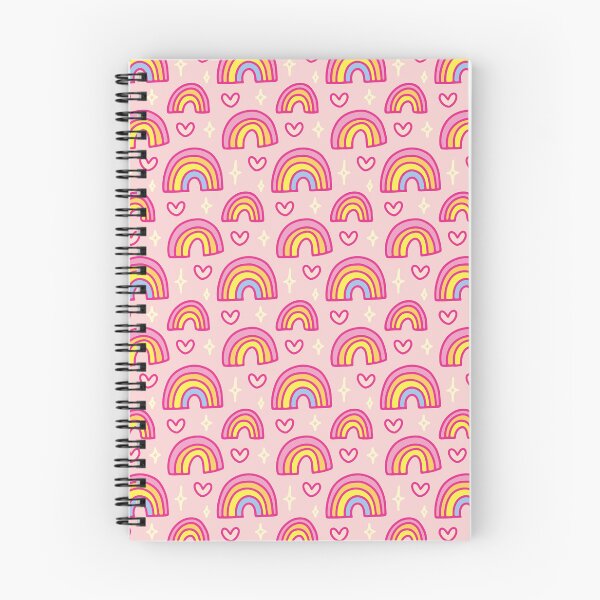 Item preview, Rainbows and Hearts Pattern Pink designed and sold by Meaza.