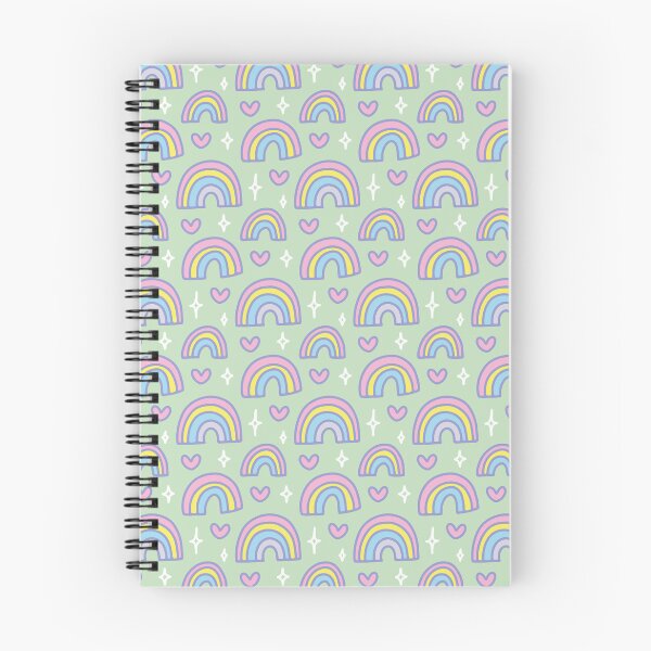 Item preview, Rainbows and Hearts Pattern Green designed and sold by Meaza.