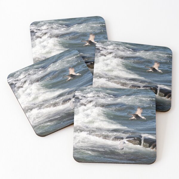 Item preview, Seagulls flying over the waves, Seahouses, Northumberland, UK designed and sold by Richard Flint.