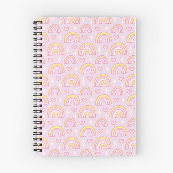 Item preview, Rainbows and Hearts Pattern Pastel Pink designed and sold by Meaza.
