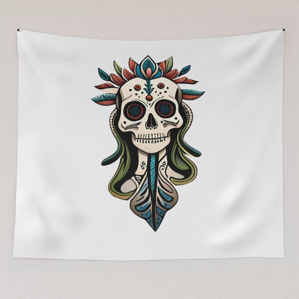 Item preview, Floral Skull designed and sold by dititipi.