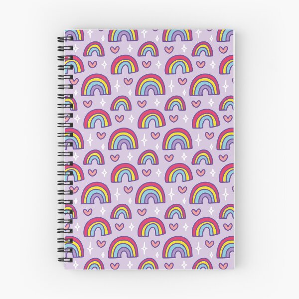 Item preview, Rainbows and Hearts Pattern Lilac designed and sold by Meaza.