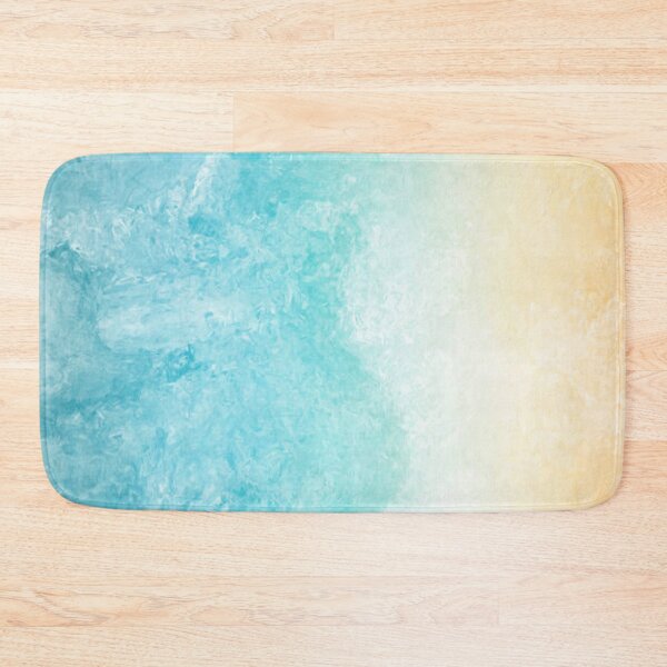 Item preview, Abstract Beach Sea Summer Grunge Background Wave Sand Pastel Crayon Drawing Stroking Brushing Bleached Teal Blue Yellow Pattern Oil Watercolor Paint Marble Stucco Concrete Texture designed and sold by MTShoppingLine.
