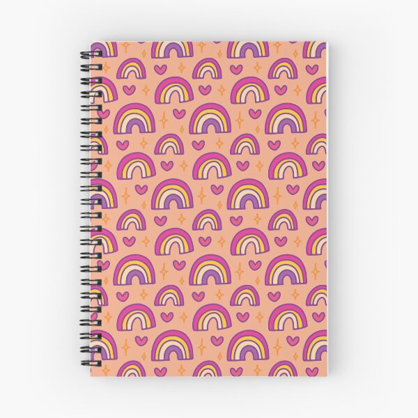 Item preview, Rainbows and Hearts Pattern Orange Purple designed and sold by Meaza.