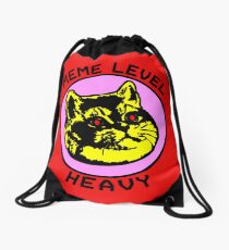 Meme Level Expert Heavy Breathing Cat Drawstring Bag