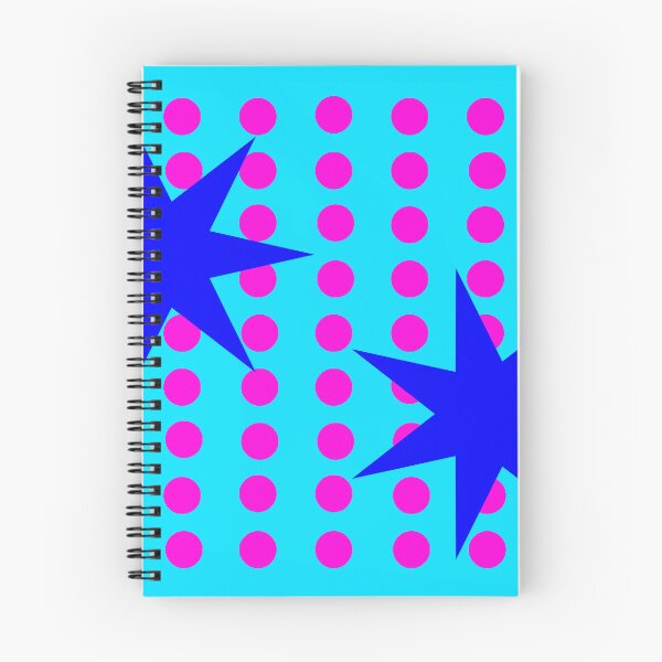 Item preview, Pair of Blue Stars on Dots  designed and sold by GEOMETRIC ART   .