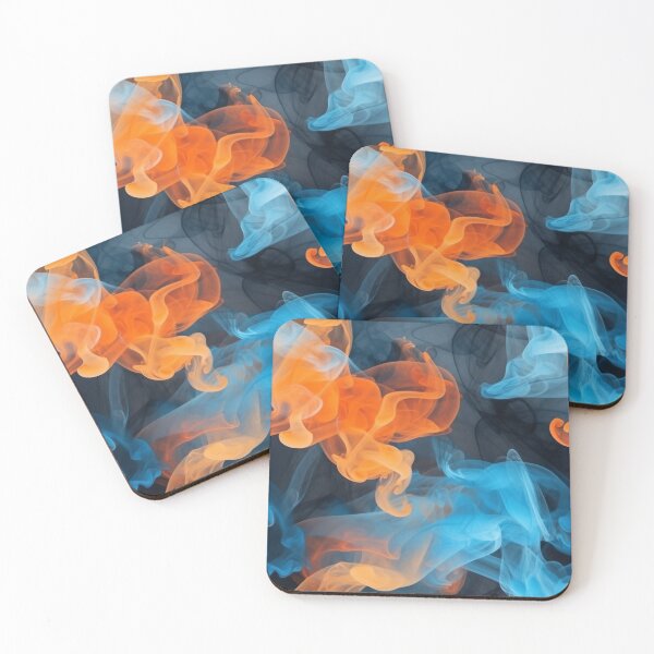 Item preview, Orange and Blue Smoke Seamless Pattern designed and sold by UlDesigns.
