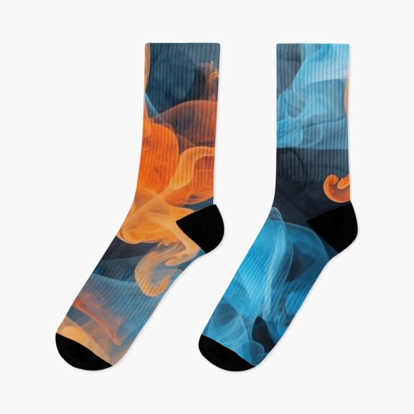 Item preview, Orange and Blue Smoke Seamless Pattern designed and sold by UlDesigns.