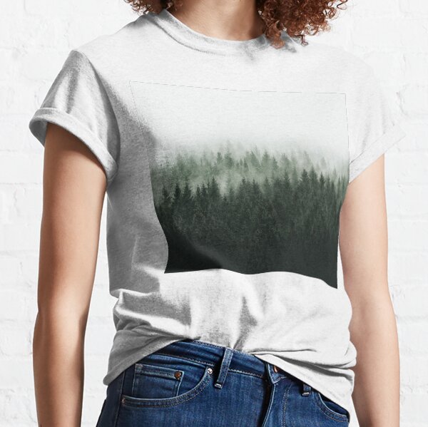 High And Low // Should Be A Fine Misty Fairytale Wilderness Forest With Cascadia Trees Covered In Magic Light And Fog Series Classic T-Shirt
