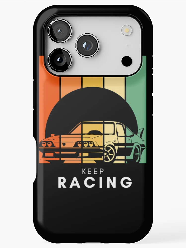 Thumbnail 1 of 4, iPhone Case, Keep Racing designed and sold by DimpleStyles.