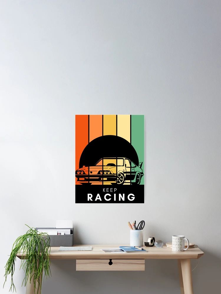 Thumbnail 2 of 3, Poster, Keep Racing designed and sold by DimpleStyles.