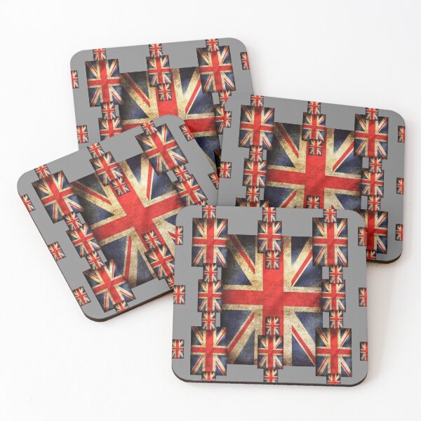Artikelvorschau, SCHMUTZIGE BRITISCHE FLAGGENMUSTER GRAUE KUNST entworfen und verkauft von sharlesart.