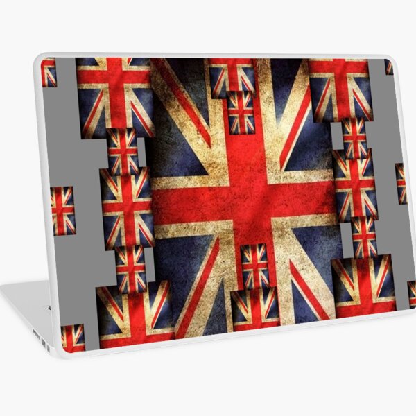 Item preview, GRUNGY BRITISH FLAG PATTERNS GREY  ART designed and sold by sharlesart.