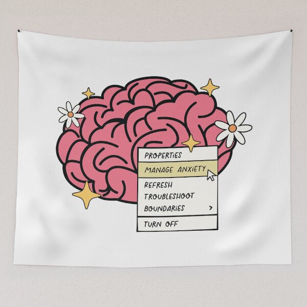Item preview, Anxiety Management Brain designed and sold by printify.