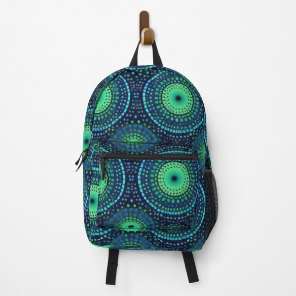 Item preview, Green and Blue Dotted Circular Pattern designed and sold by UlDesigns.