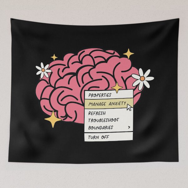 Item preview, Anxiety Management Brain designed and sold by printify.