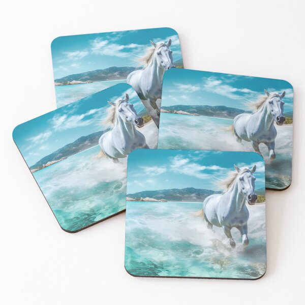 Item preview, Seaside Serenity: Galloping White Horse on the Beach designed and sold by Blackstylez.