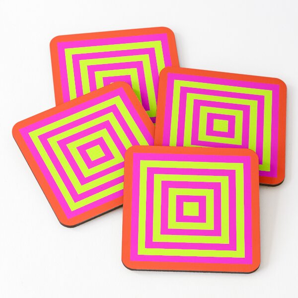 Item preview, Pink and Green Squares designed and sold by GEOMETRIC ART .