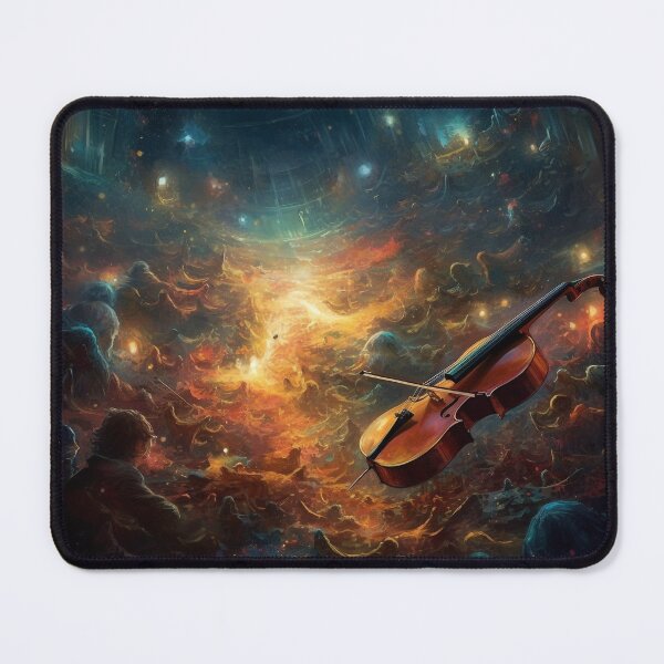 Item preview, Cosmic Otherworldly Orchestra Digital Art: UHD 300 dpi Space Nebula Violin & Orchestra, Realistic Fantasy, Music Across the Galaxy designed and sold by stateofhuman.