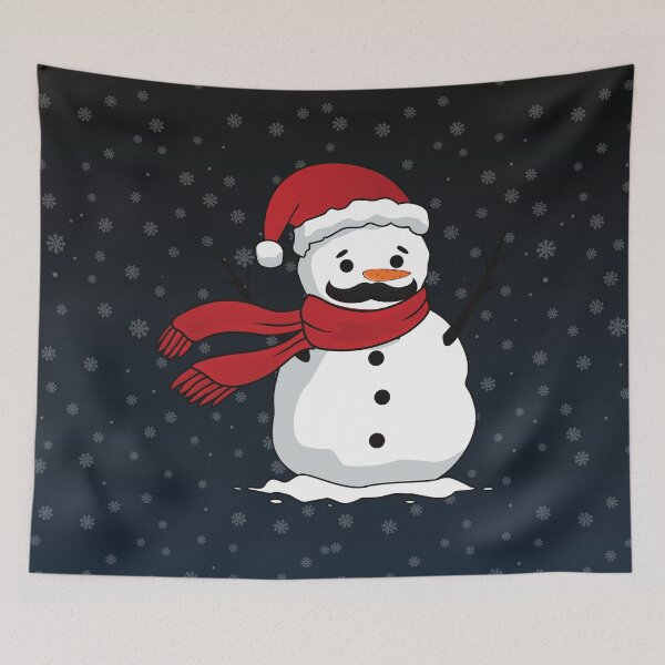 Item preview, Funny snowman with mustache and carrot designed and sold by Donutlovers.