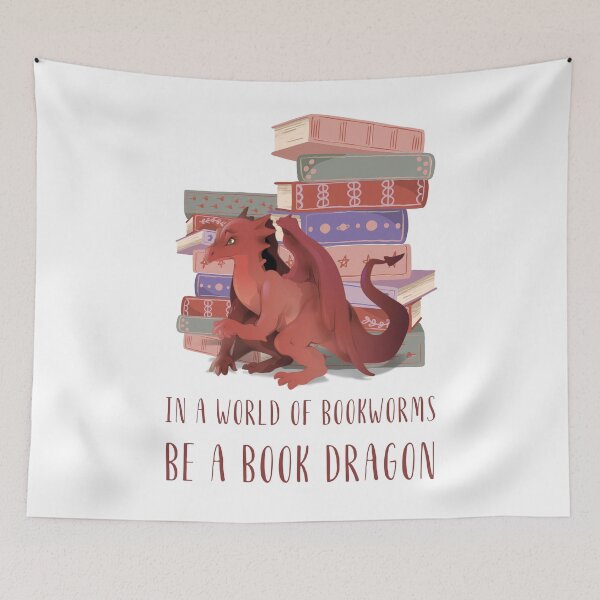 Item preview, In a world of bookworms be a book dragon designed and sold by addict2reading.